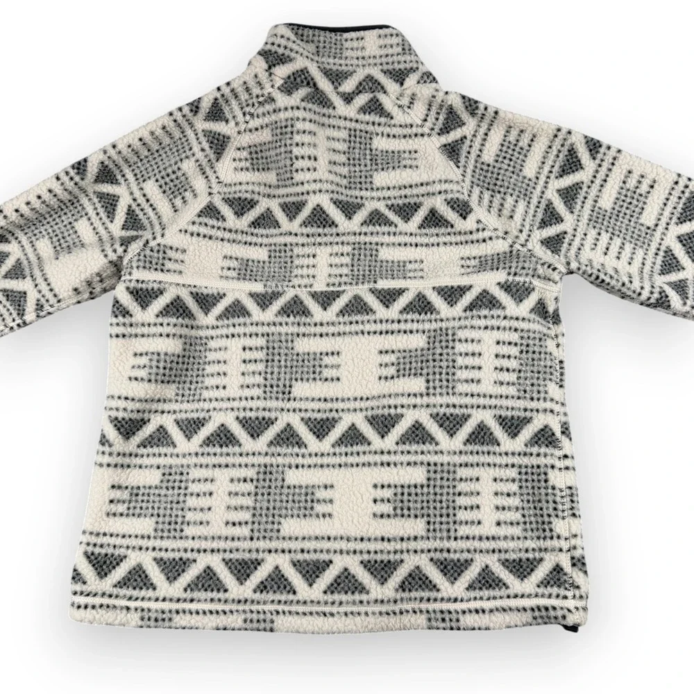 Carhartt Fleece Pullover‎ Womens M White Aztec Geometric Pattern Relaxed Fit